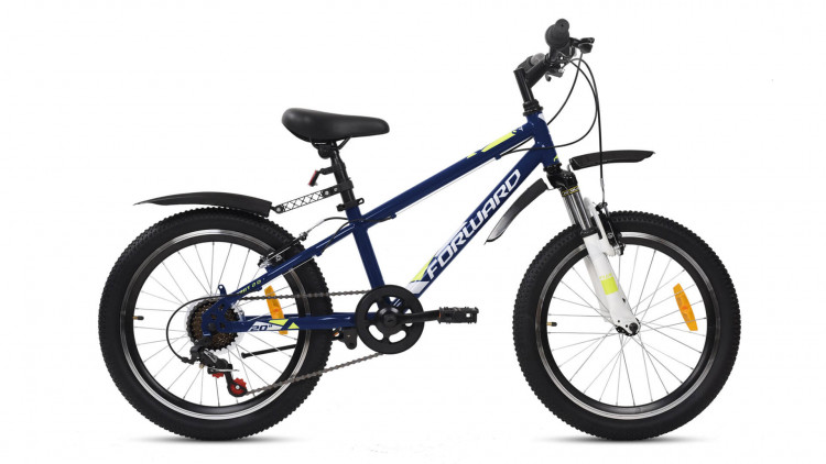 Велосипед FORWARD UNIT 20 2.0 (20" 6 ск. рост. 10.5") 2022, темно-синий/белый