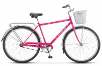Велосипед STELS Navigator-300 Gent (28", рост 20", Малиновый), арт. Z010 с корзинкой