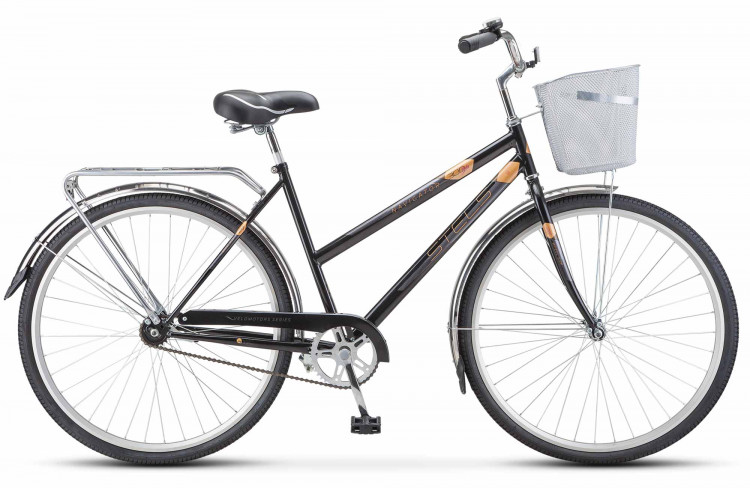 Велосипед STELS Navigator-300 Lady (28", рост 20", Чёрный), арт. Z010 с корзинкой