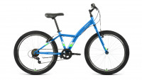 Велосипед FORWARD DAKOTA 24 1.0 (24" 6 ск. рост. 13") 2022, голубой/ярко-зеленый