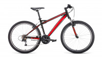 Велосипед FORWARD FLASH 26 1.0 (26" 21 ск. рост. 19") 2022, черный/красный