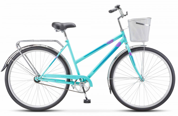 Велосипед STELS Navigator-300 Lady (28", рост 20", Мятный), арт. Z010 с корзинкой