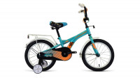 Велосипед FORWARD CROCKY 16 (16" 1 ск.) 2020-2021, бирюзовый/оранжевый