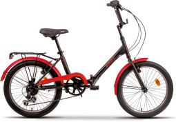 Велосипед AIST Smart 20/2.1/20// черно-красный/ 2025 4810310034475