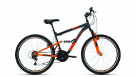 Велосипед ALTAIR MTB FS 26 1.0 (26" 18 ск. рост. 18") 2022, темно-серый/оранжевый