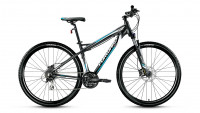 велосипед FORWARD QUADRO 3.0 29 disc алюм. (29" 24ск рост 19") черный матовый