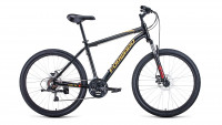 Велосипед FORWARD HARDI 26 2.1 D (26" 21 ск. рост. 18") 2022, черный/желтый