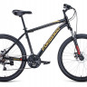 Велосипед FORWARD HARDI 26 2.1 D (26" 21 ск. рост. 18") 2022, черный/желтый