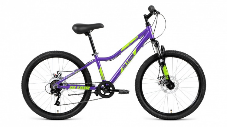 велосипед ALTAIR AL 24 D (24" 7ск) фиолетовый/зеленый 2019