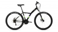 Велосипед FORWARD DAKOTA 27,5 2.0 D (27,5" 18 ск. рост. 16.5") 2022, черный/ярко-зеленый