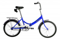 Велосипед KAMA 20 (20" 1 ск. рост. 14" скл.) 2023, синий/серебристый