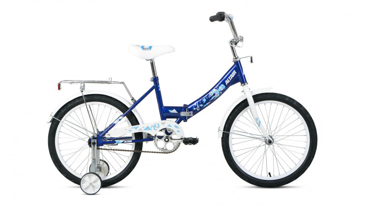 Велосипед ALTAIR CITY KIDS 20 COMPACT (20" 1 ск. рост. 13" скл.) 2022, синий