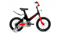 Велосипед FORWARD COSMO 12 (12" 1 ск.) 2022, черный/красный