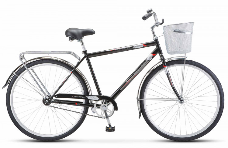 Велосипед STELS Navigator-300 C (28", рост 20", Чeрный), арт. Z010 с корзинкой