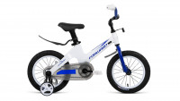 Велосипед FORWARD COSMO 14 (14" 1 ск.) 2022, белый