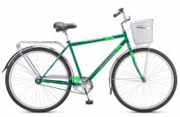 Велосипед STELS Navigator-300 C (28", рост 20", Темно-зеленый), арт. Z010 с корзинкой