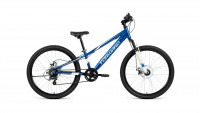 велосипед FORWARD RISE 24 2.0 disc (24" 7 ск.) 2019-2020, синий/белый
