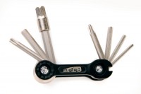 Набор шестигранников складной 9875, 2.5/3/4/5/6/8 mm + спицевой ключ 3.2, Super B