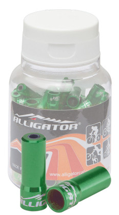 Наконечник LY-HPA09-GR оболочки троса тормоза, 5,2х17,5мм, алюминиевый зелёный, бан.100шт.