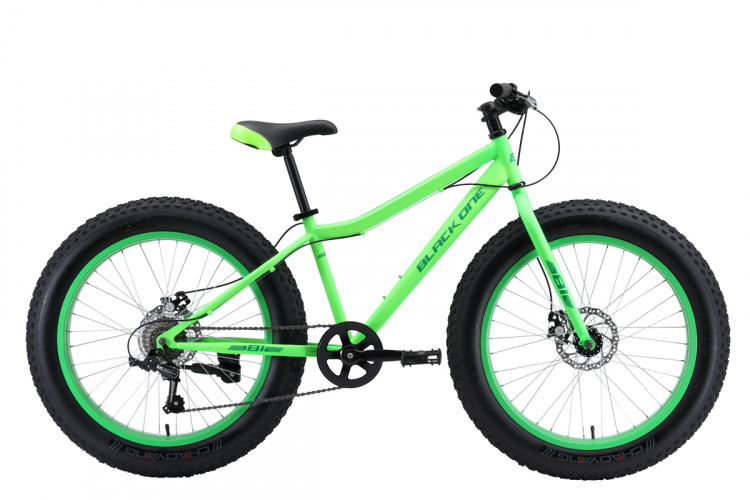 Велосипед Black One Monster 24 D зеленый/белый/зеленый 14.5"