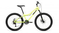 Велосипед ALTAIR MTB HT 24 2.0 D (24" 6 ск. рост. 12") 2022, ярко-зеленый/черный