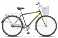 Велосипед STELS Navigator-300 C (28", рост 20", Оливковый), арт. Z010 с корзинкой
