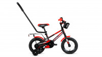 Велосипед FORWARD METEOR 12 (12" 1 ск.) 2020-2021, черный/красный, 1BKW1K1A1003
