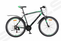 STELS Велосипед Navigator-600 V 26" (16" Антрацитовый/зелёный) арт. V020