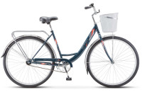 Велосипед STELS Navigator-345 C (28", рост 20", Темно-зеленый), арт. Z010 с корзинкой