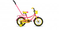 Велосипед FORWARD FUNKY 14 (14" 1 ск.) 2022, фиолетовый/желтый