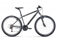 Велосипед FORWARD APACHE 27,5 1.0 CLASSIC (27,5" 21 ск. рост. 19") 2022, серый/черный
