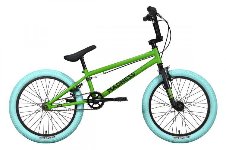 Велосипед Stark'23 Madness BMX 1 зеленый/черный/голубой