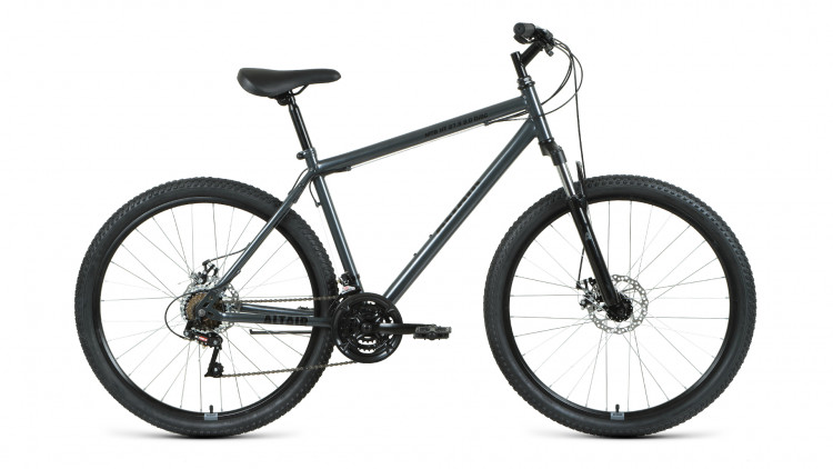 Велосипед ALTAIR MTB HT 27,5 2.0 disc (27,5" 21 ск. рост 19") 2020-2021, темно-серый/черный