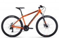 Велосипед FORWARD APACHE 27,5 2.0 D CLASSIC (27,5" 21 ск. рост. 15") 2022, оранжевый/черный