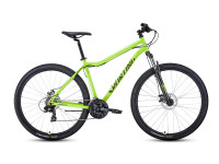 Велосипед FORWARD SPORTING 29 2.0 D (29" 21 ск. рост. 21") 2022, ярко-зеленый/черный
