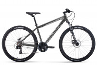 Велосипед FORWARD APACHE 27,5 2.0 D CLASSIC (27,5" 21 ск. рост. 17") 2022, серый/серебристый