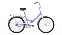 Велосипед FORWARD VALENCIA 24 1.0 (24" 1 ск. рост 16" скл.) 2020-2021, фиолетовый/серый, RBKW1YF41010