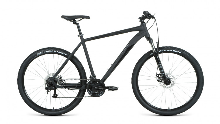Велосипед FORWARD APACHE 27,5 2.2 D (27,5" 21 ск. рост. 15") 2022, черный матовый/черный