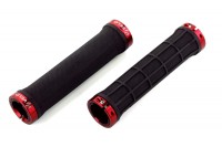 Ручки руля Velo VLG975AD2(L2), длина 135 мм, 2 алюминиевых красных фиксатора