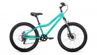 Велосипед FORWARD IRIS 24 2.0 D (24" 6 ск. рост. 12") 2022, мятный/зеленый