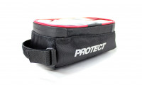 Велосумка на раму, р-р 19х9х10 см, цвет черный, с карманом под телефон  PROTECT™