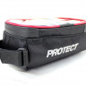 Велосумка на раму, р-р 19х9х10 см, цвет черный/красный, с карманом под телефон  PROTECT™