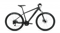 Велосипед FORWARD APACHE 27,5 3.2 HD (27,5" 24 ск. рост. 17") 2022, черный матовый/черный