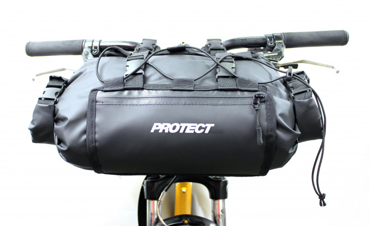 Велосумка на руль до 12 литров, серия Bikepacking, цвет черный, PROTECT™