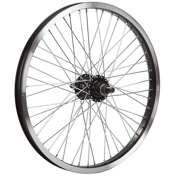 Колесо 20" заднее для BMX, двойной алюм.обод 36 отв, втулка SF-B17Fаллюм., гайка 14мм