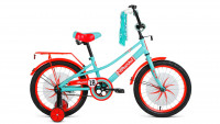 Велосипед FORWARD AZURE 18 (18" 1 ск.) 2022, зеленый/красный