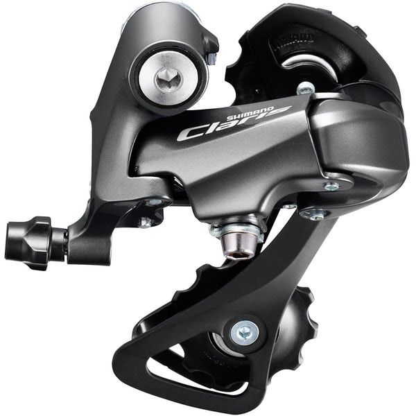 Переключатель задний, SHIMANO, CLARIS, RD-R2000, 8 ск, SS, темно-серый/черный