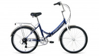 Велосипед FORWARD VALENCIA 24 2.0 (24" 6 ск. рост 16" скл.) 2020-2021, темно-синий/серый