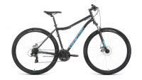 Велосипед FORWARD SPORTING 29 2.2 D (29" 21 ск. рост. 17") 2022, черный/бирюзовый