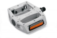 Педали Z-0911, Vacuum, основа: пластик серебристый, ось: CR-MO, 90x95x28mm, 127g, 9/16", Z plus